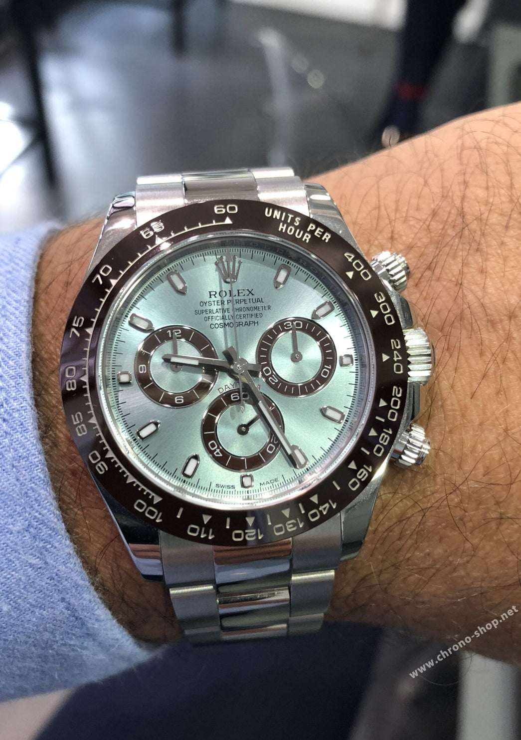 Rolex Daytona Platona Bleu
Ciel