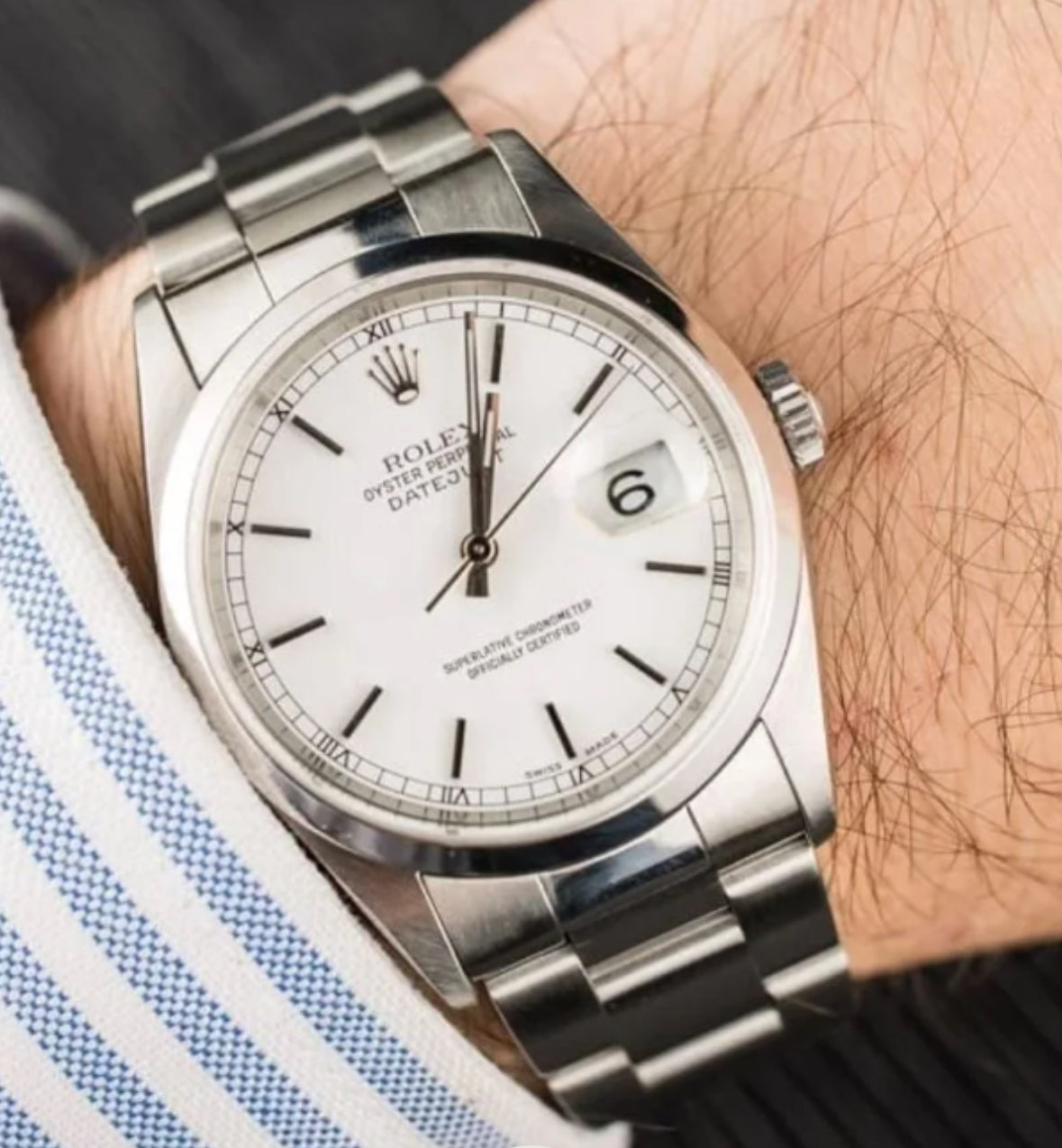 ROLEX DATEJUST 16200 BLANC