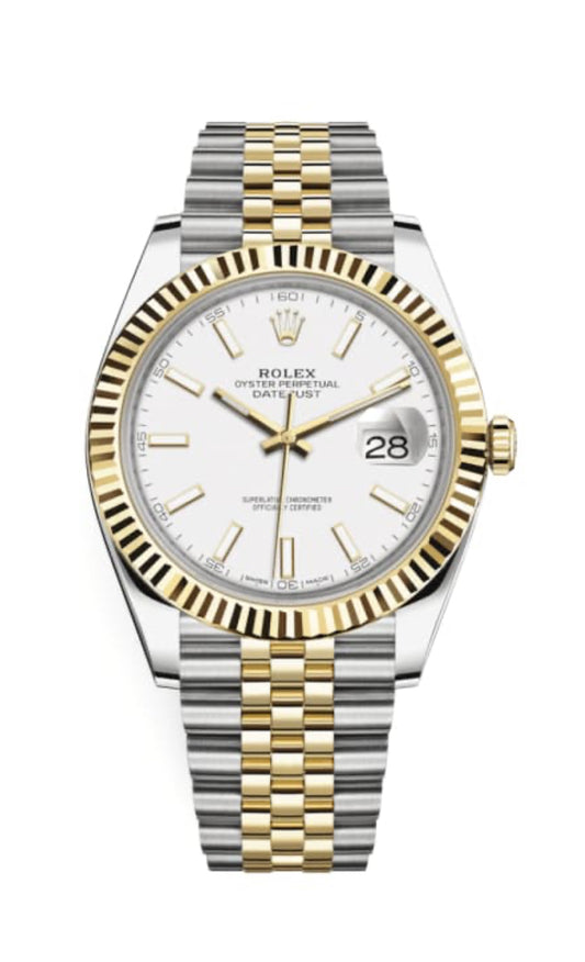 ROLEX DATEJUST 126333 FOND BLANC JUBILÉE 41 MM